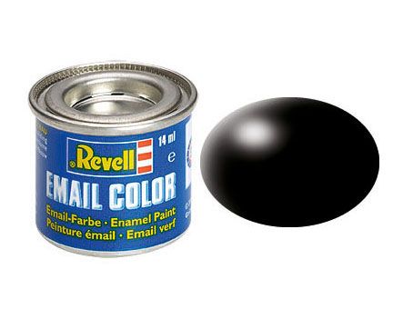 Revell of Germany 14ml Enamel Black Silk Tinlets - RVL32302