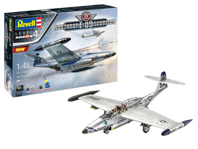 F-89 Scorpion USAF Fighter 75th Anniversary w/paint & glue 1/48 Revell Germany