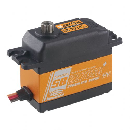 Savox High Voltage Brushless Digital Servo with Soft Start, 0.11sec / 624.9oz @ 8.4V - SAVSB2270SGP