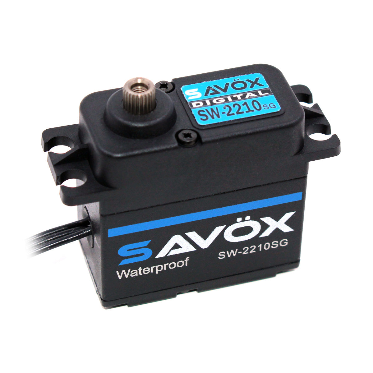 Savox Waterproof Premium, High Voltage, Brushless, Digital Servo 0.11 sec / 555oz @ 7.4V -Black Edition - SAVSW2210SG-BE