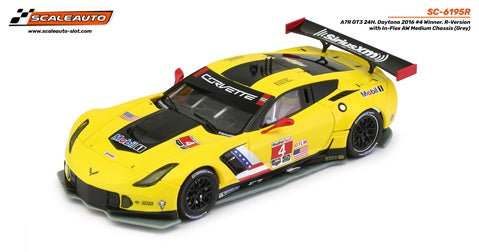 SCALEAUTO SC-6195R 1/32 Analog Chevrolet Corvette C7R GT3 24H Daytona 2016 No.4