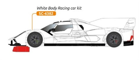 SCALEAUTO SC-6382 SC63 Hypercar White Racing Kit Anglewinder RT4