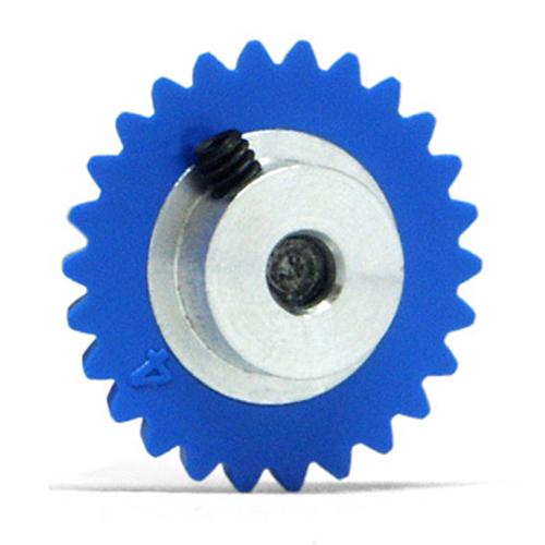 Slot It SIGA1526-PL GEAR, 26T FLAT ANGLEWINDER AUDIN PLASTIC GEAR + ALUM HUB - SIGA1526-PL