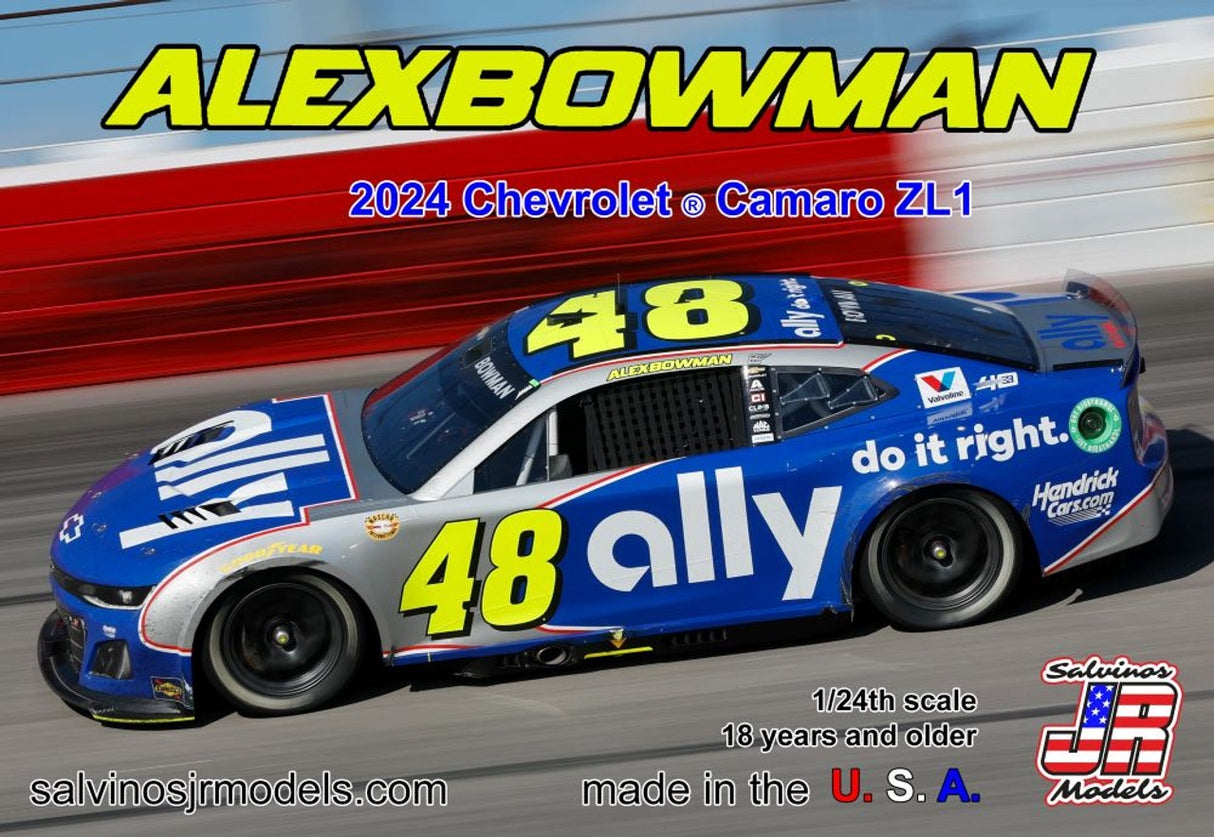 1/24 Alex Bowman 2024 Nascar Camaro ZL1 Race Car (Darlington)