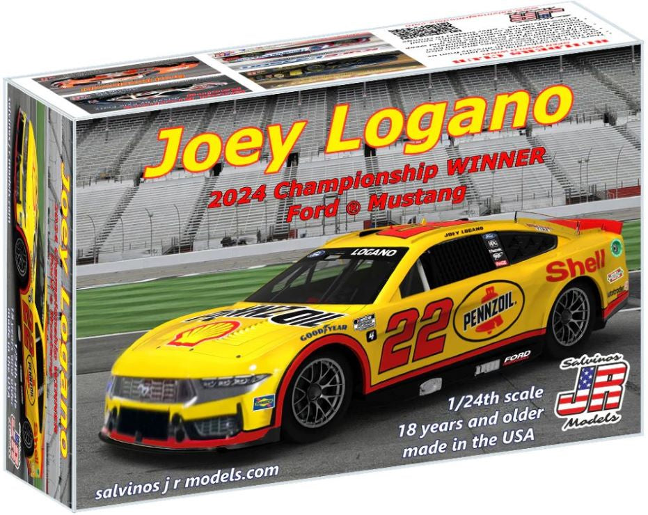1/24 Joey Logano 2024 Nascar Ford Mustang Championship Winner Race Car - Salvinos Jr Models