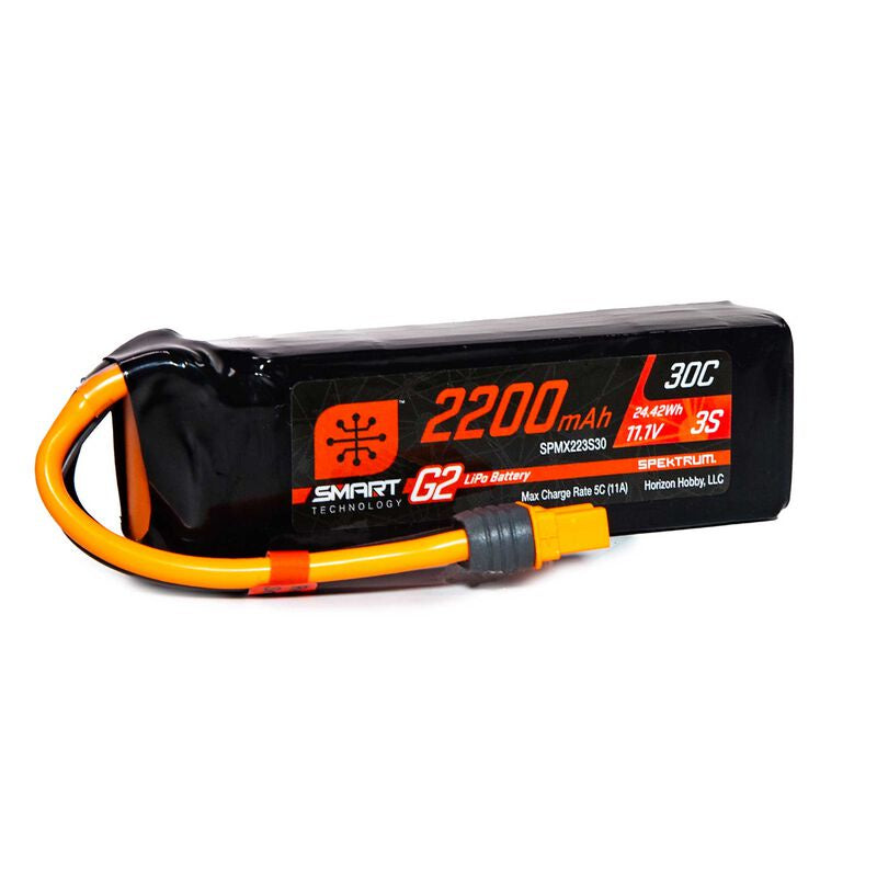 Spektrum 2200mAh 3S 11.1V Smart G2 LiPo 30C; IC3