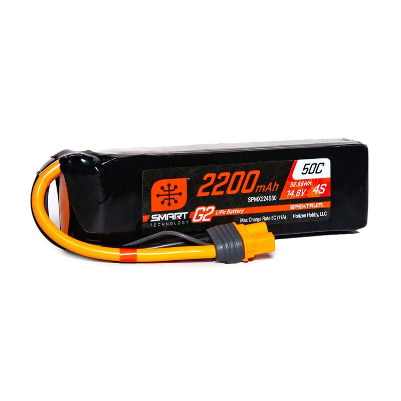 Spektrum 2200mAh 4S 14.8V Smart G2 LiPo 50C; IC3