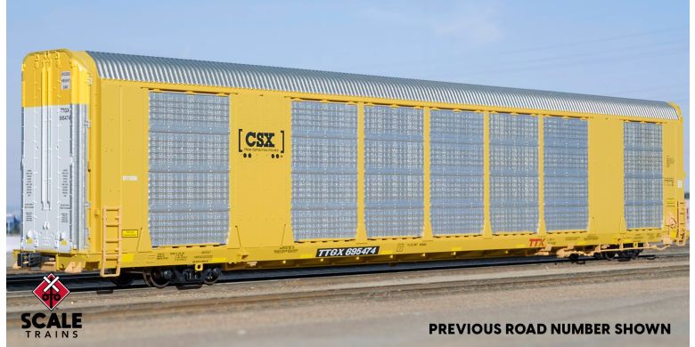 Scaletrains Operator HO Scale Gunderson Multi-Max Autorack, CSX/Boxcar Logo/TTGX (Run 2) 695572 - SXT11271