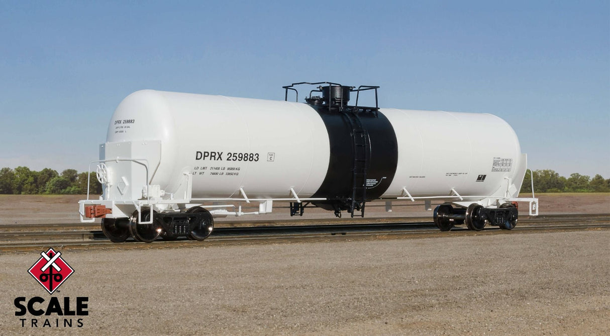 Operator HO Scale Trinity 31K Tank Car with Head Shields, DPRX #259434