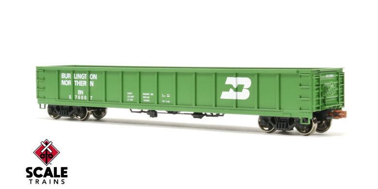Scaletrains Kit Classics HO Scale CB&Q Havelock Shops 52 6 Gondola, Burlington Northern/BN #577555 - SXT1172