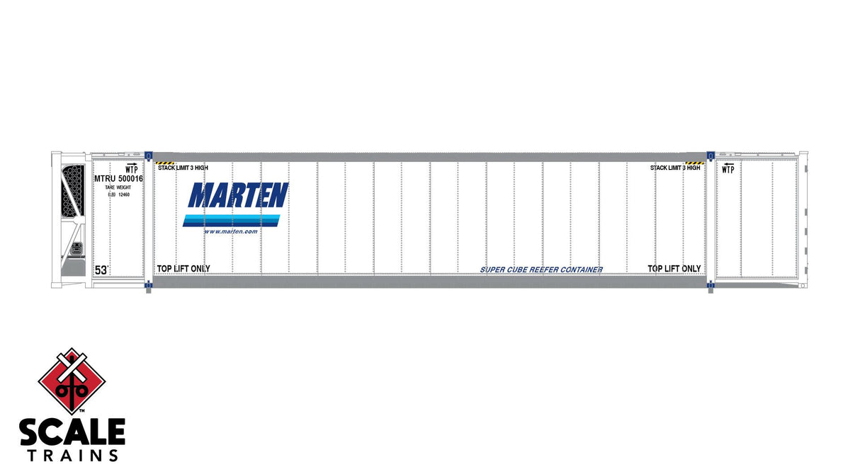 Operator N Scale CIMC 53' Reefer Container, Marten/MTLU / 500091 /