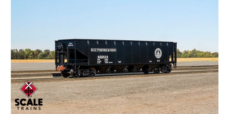 Scaletrains Kit Classics HO Scale 40' 70-Ton 4-Bay Open Hopper, Baltimore & Ohio/Capitol Dome / 432814 / - SXT1203