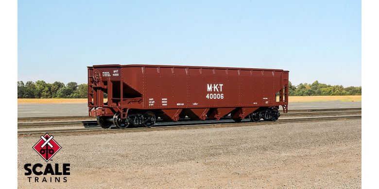 Scaletrains Kit Classics HO Scale 40' 70-Ton 4-Bay Open Hopper, Missouri-Kansas-Texas/MKT / 40039 / - SXT1216