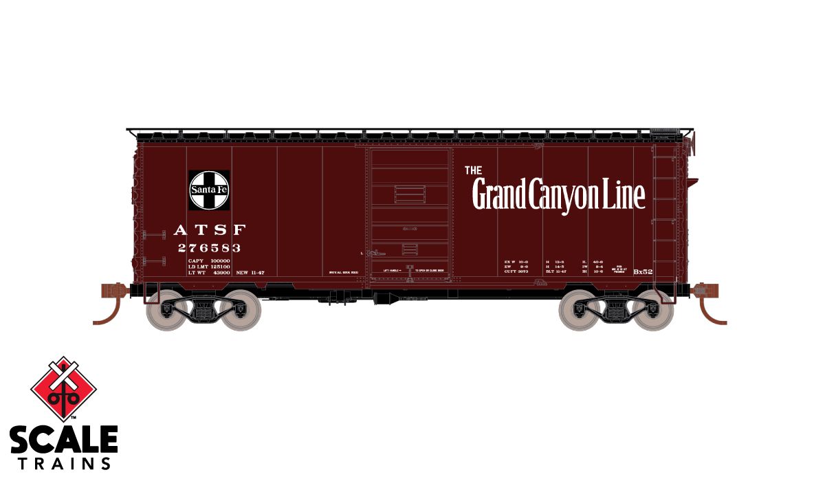 Scaletrains Kit Classics HO Scale 40' Pullman-Standard Boxcar, Santa Fe / 276749 /