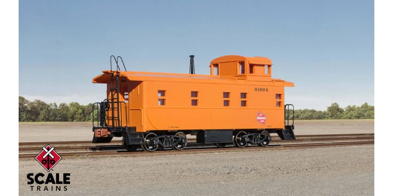 Kit Classics HO Scale Steel Cupola Caboose, Milwaukee Road / 1604 /