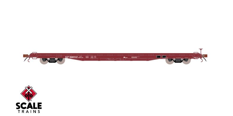 Fox Valley Models HO Scale Pullman-Standard F60GH 60' Flatcar, Southern Pacific #599393