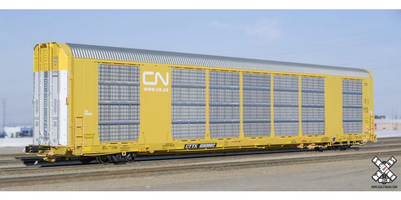 Scaletrains SXT32133 Rivet Counter HO Scale Gunderson Multi-Max Autorack, Canadian National/White Logo/CTTX (R1) - SXT32133