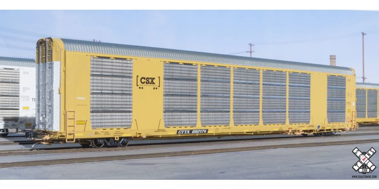 Scaletrains SXT32138 Rivet Counter HO Scale Gunderson Multi-Max Autorack, CSX/Boxcar Logo/CTTX (R1) - SXT32138