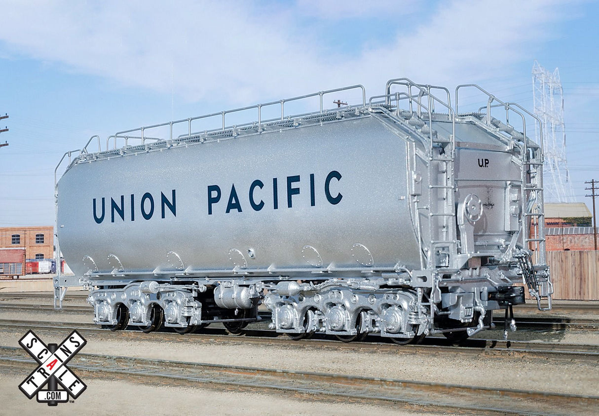 Scaletrains Rivet Counter HO Scale Union Pacific Silver Diesel Fuel Tender, (R1), No Number/Silver w/ Silver Trucks - SXT32292