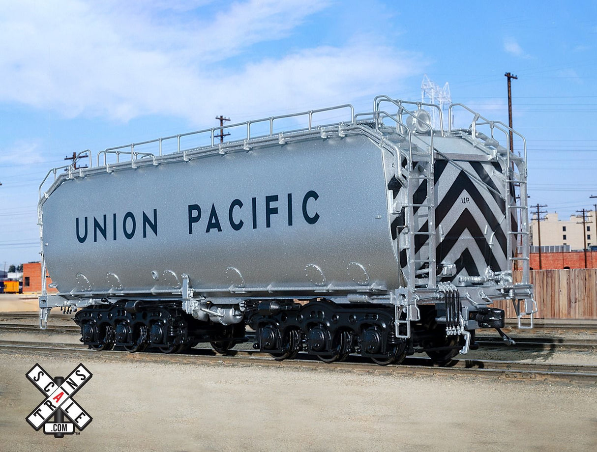 Scaletrains Rivet Counter HO Scale Union Pacific Silver Diesel Fuel Tender, (R1), No Number/Silver w/ Black Trucks - SXT32293