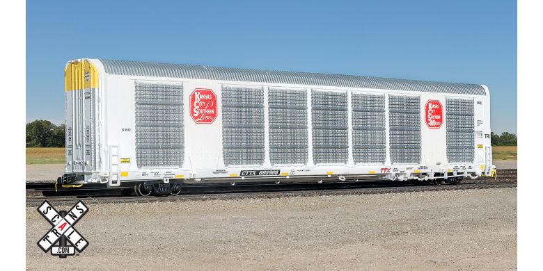 Scaletrains SXT32698 Rivet Counter N Scale Gunderson Multi-Max Autorack, Kansas City Southern/White/CTTX - SXT32698