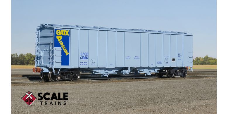 Scaletrains Rivet Counter HO Scale GATC 4180 Airslide Covered Hopper, GACX/Blue #46635 - SXT32986