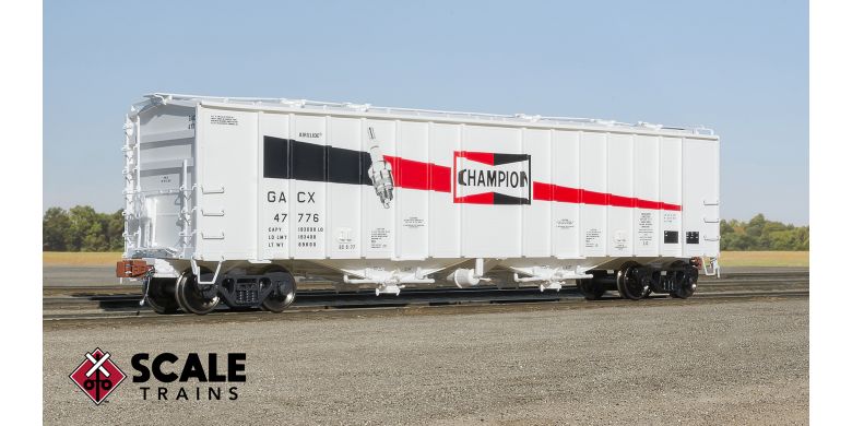 Scaletrains Rivet Counter HO Scale GATC 4180 Airslide Covered Hopper, GACX/Champion Spark Plug #47776 - SXT32993