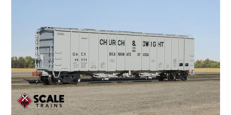 Scaletrains Rivet Counter HO Scale GATC 4180 Airslide Covered Hopper, GACX/Church & Dwight #48246 - SXT32997