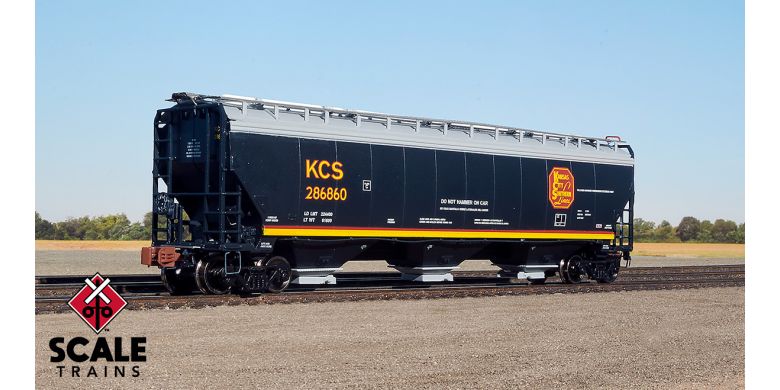 Scaletrains Rivet Counter N Scale Gunderson 5188 Covered Hopper, Kansas City Southern/Belle #287355 - SXT33252