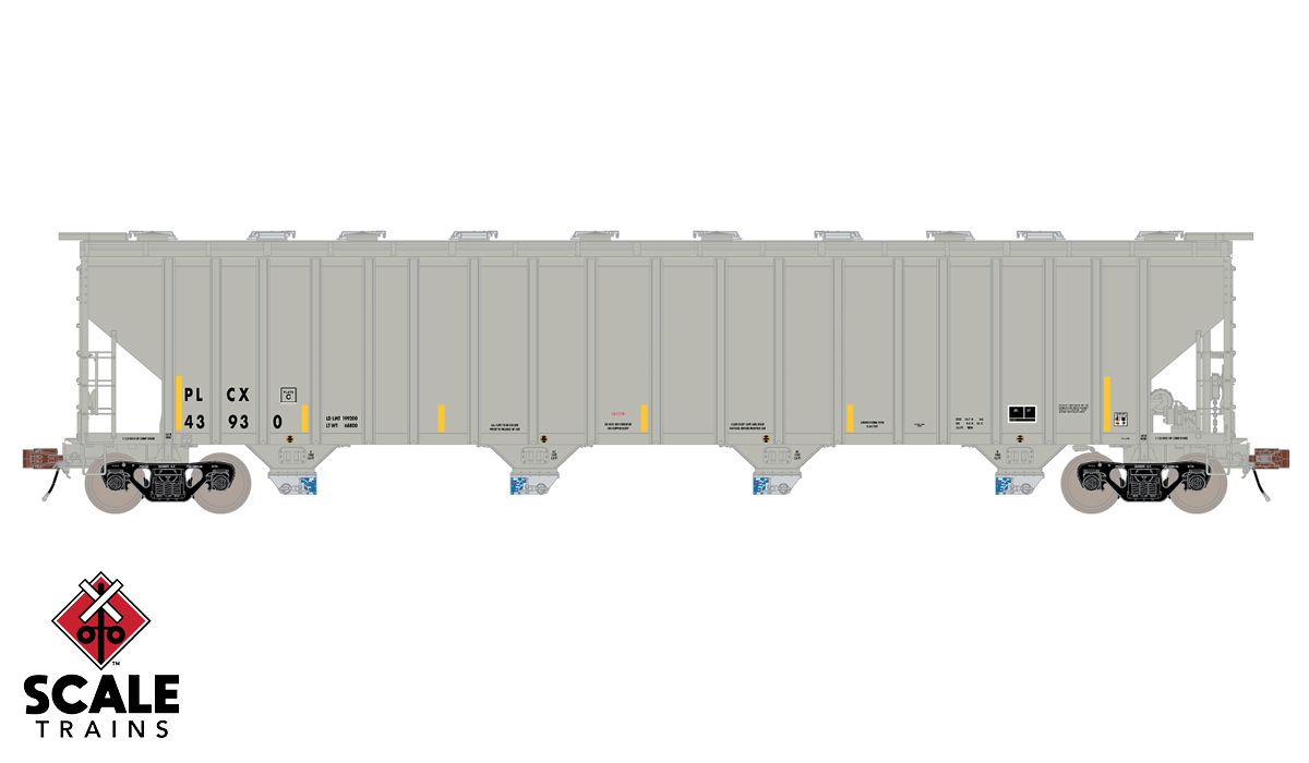 Scaletrains Rivet Counter HO Scale Pullman-Standard PS-2 5820 Covered Hopper, Pullman Leasing/PLCX / 43870 /