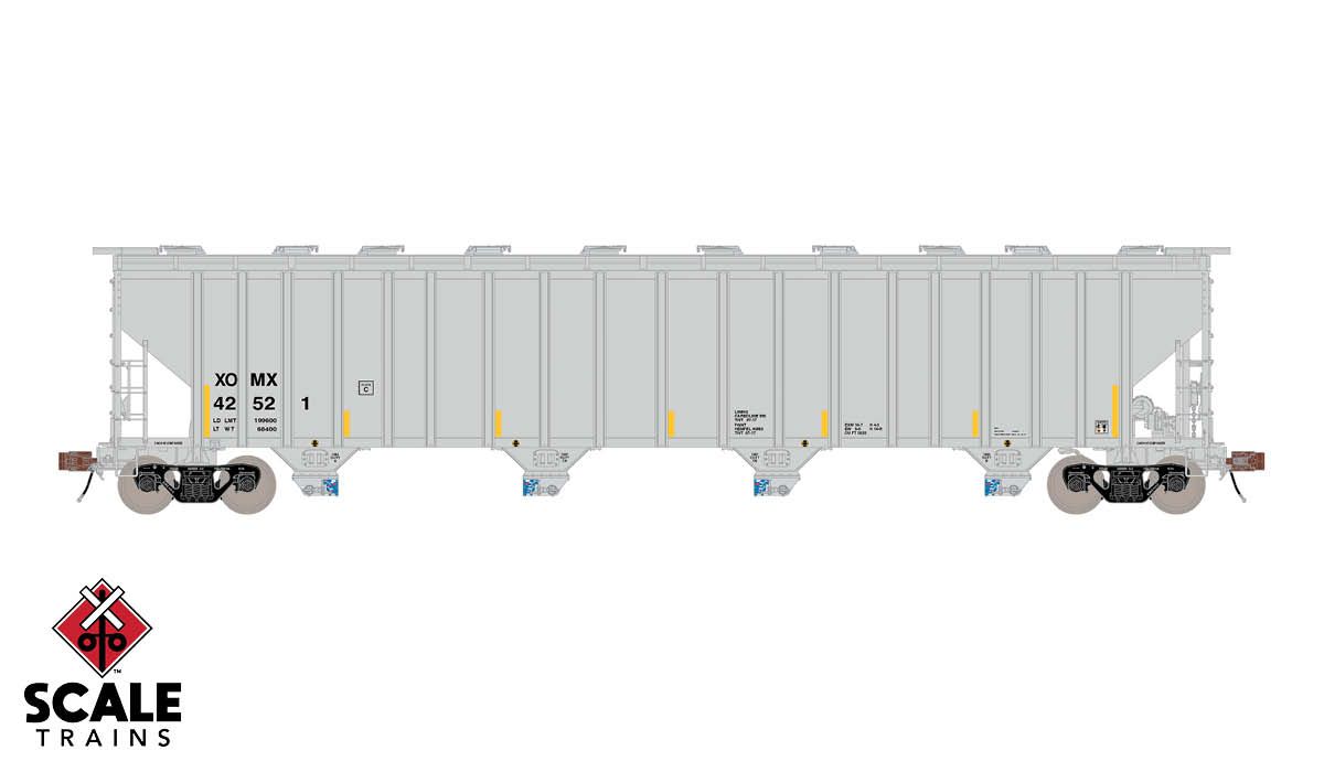 Scaletrains Rivet Counter HO Scale Pullman-Standard PS-2 5820 Covered Hopper, Exxon-Mobil/XOMX / 44183 /