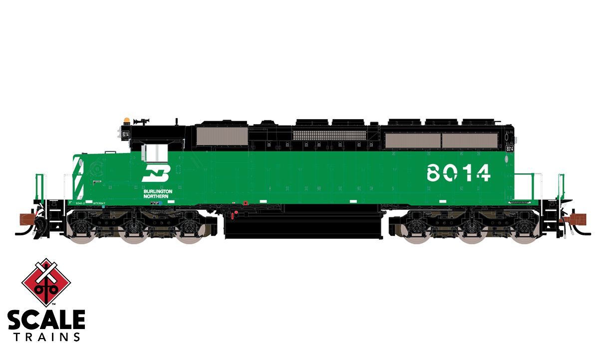 Rivet Counter N Scale EMD SD40-2, Burlington Northern/BN / 8014 / DCC & Sound Equipped