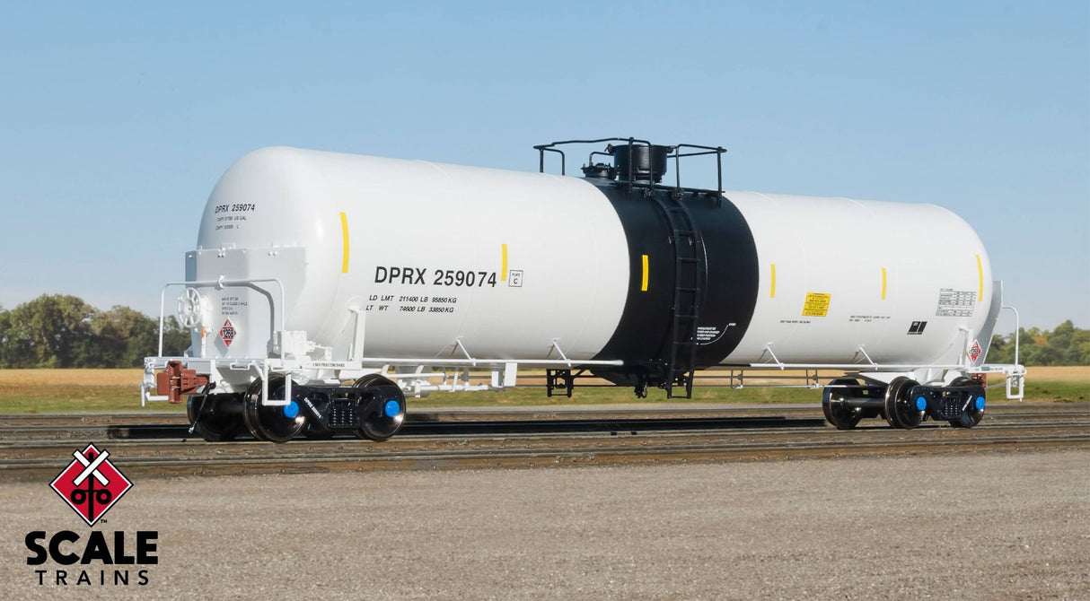Rivet Counter HO Scale Trinity 31K Tank Car with Head Shields, DPRX/Diesel Fuel / 259692 /