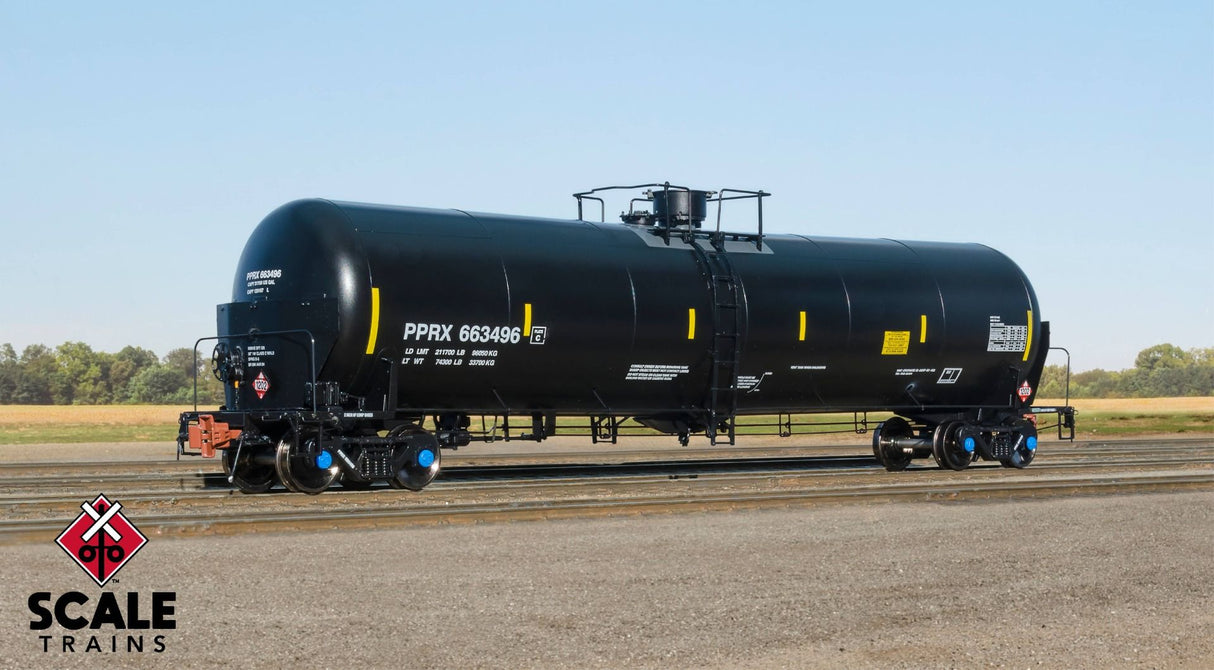 Rivet Counter HO Scale Trinity 31K Tank Car with Head Shields, PPRX/Diesel Fuel / 663893 /