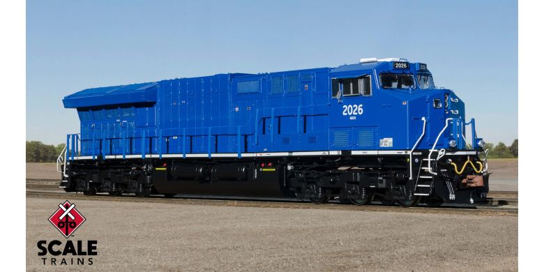 Rivet Counter HO Scale GE ET44AC, GE Demonstrator/Blue / 2042 / DCC & Sound Equipped