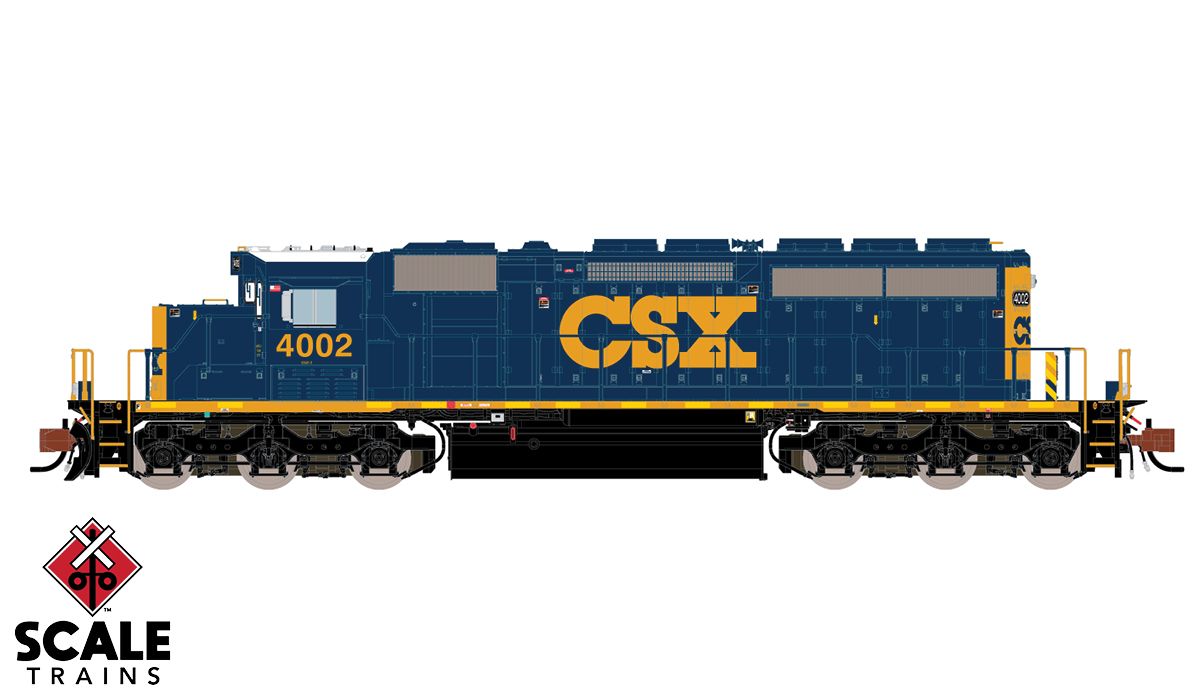Rivet Counter N Scale EMD SD40-3, CSX/YN3 / 4027 / DCC & Sound Equipped