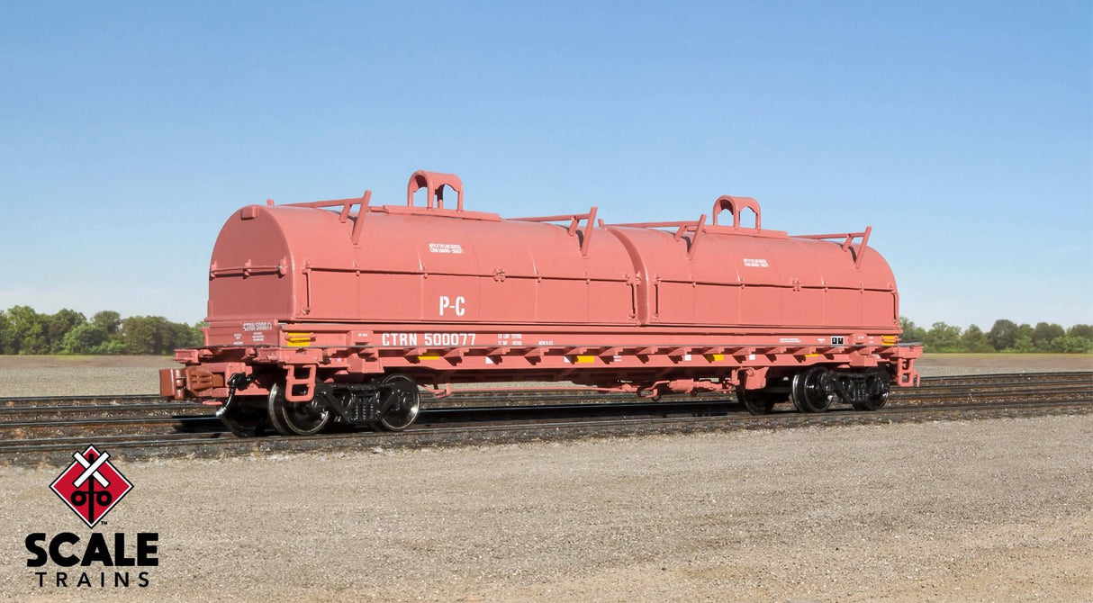 Rivet Counter N Scale Thrall 48' 2-Hood Coil Steel Car, CTRN/Distressed / 500077 /