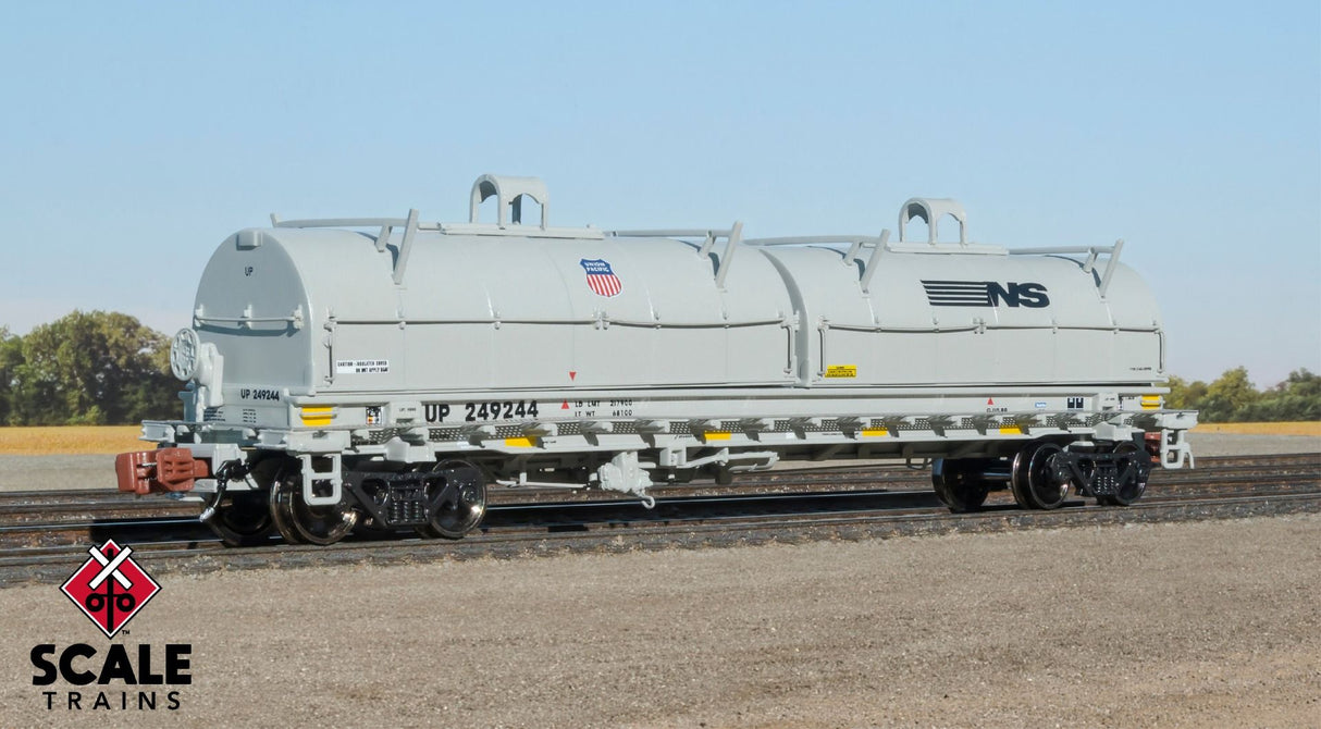 Rivet Counter N Scale Thrall 48' 2-Hood Coil Steel Car, Union Pacific/Mismatched Hoods / 249244 /