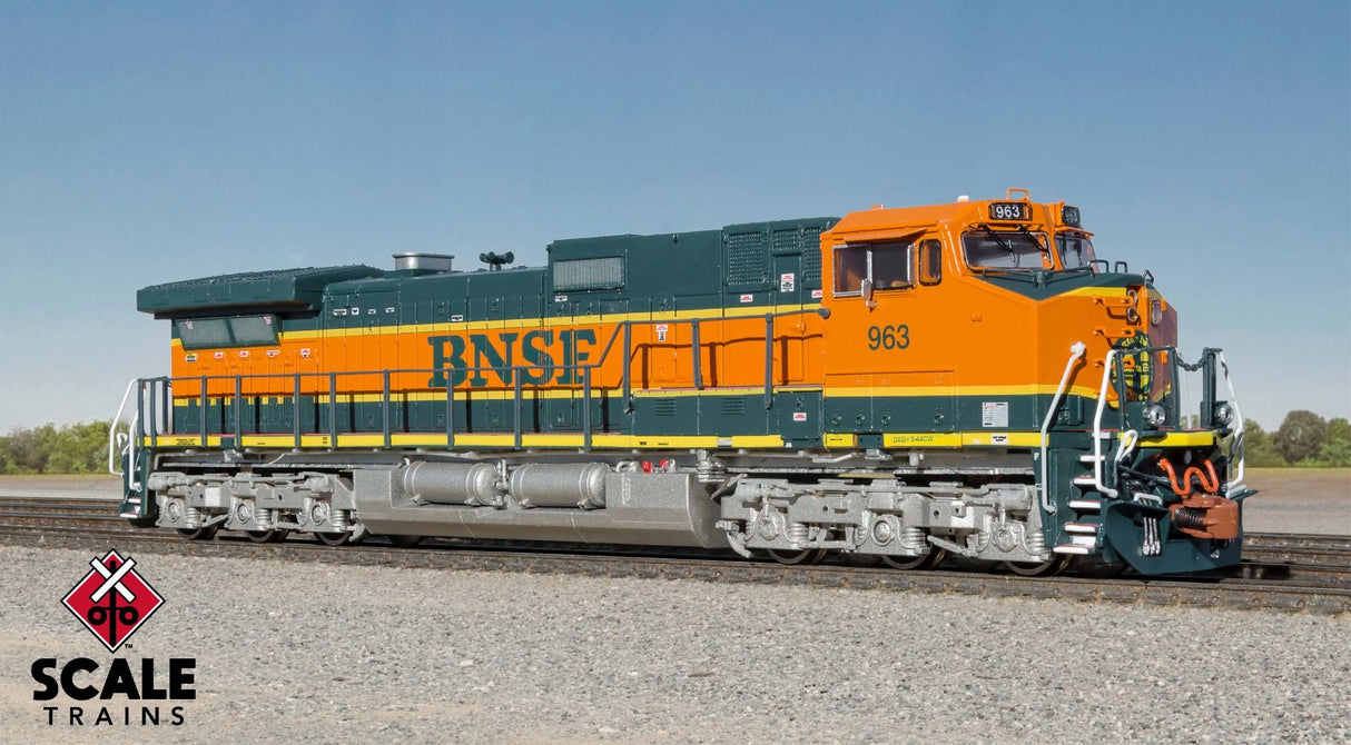 Scaletrains Rivet Counter N Scale GE DASH 9, BNSF/Heritage I/Red Walkway / 963 / DCC & Sound Equipped