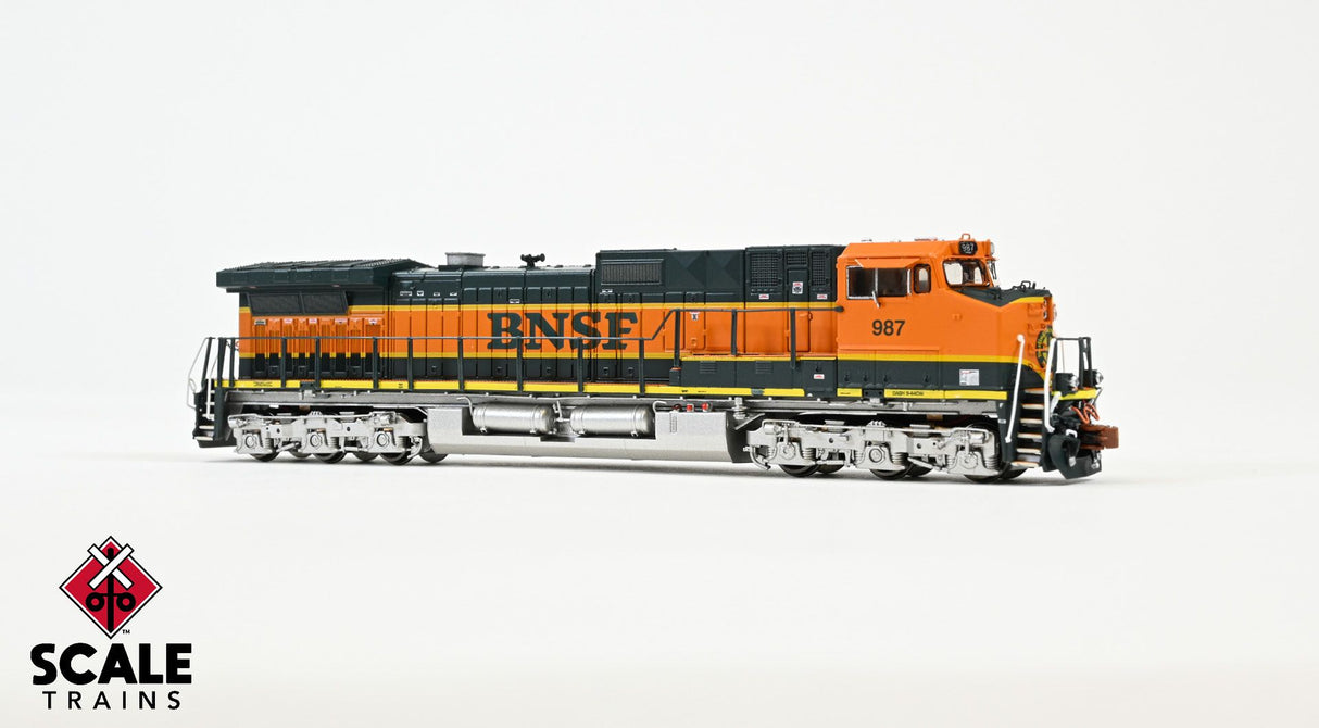 Scaletrains Rivet Counter N Scale GE DASH 9, BNSF/Heritage I/Orange Walkway / 987 / DCC & Sound Equipped