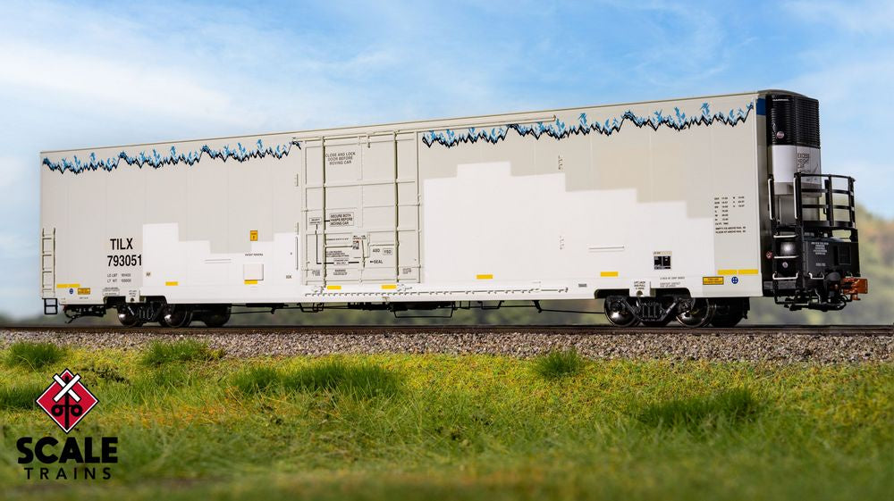 Rivet Counter HO Scale Trinity 82' 7883 Mechanical Reefer w/sound, TILX /ex-BNSF Patched with Roofline Icicles/Carrier / 793051 /
