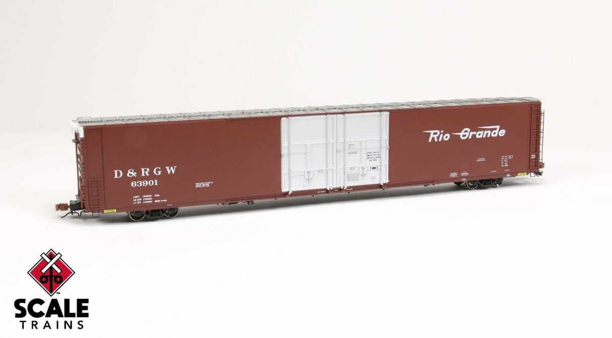 Rivet Counter HO Scale Thrall 86' High-Cube Double-Plug-Door Boxcar, Denver & Rio Grande Western/D&RGW / 63911 /