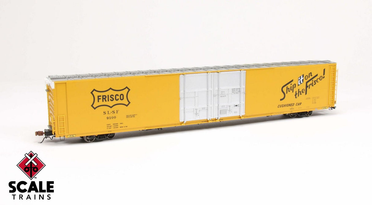 Rivet Counter HO Scale Thrall 86' High-Cube Double-Plug-Door Boxcar, Frisco/SLSF / 9102 /