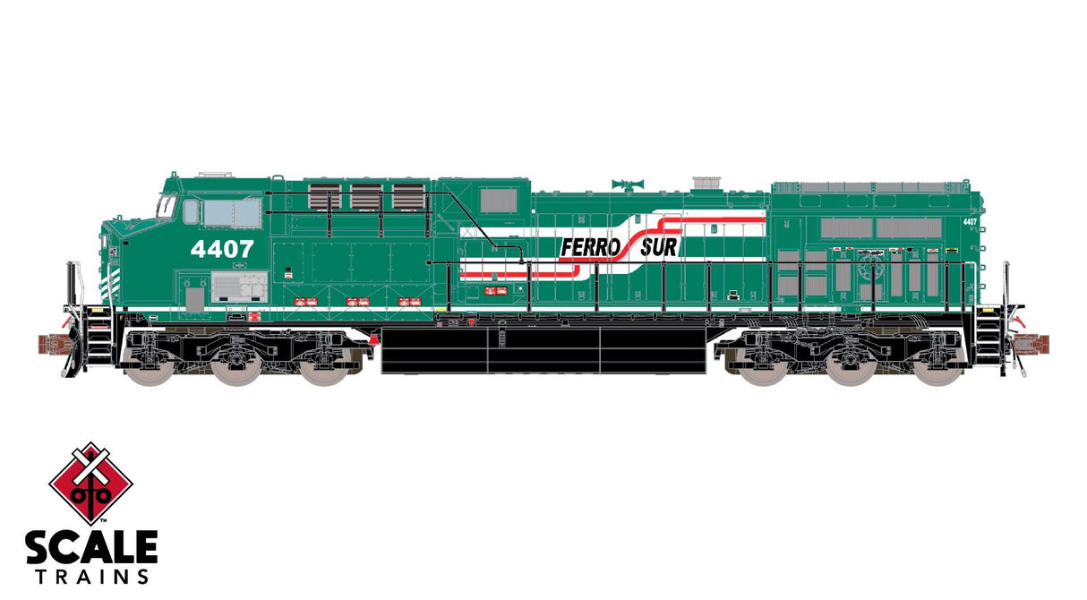 Scaletrains Rivet Counter N Scale GE AC4400CW, Ferrosur / 4407 / DCC & Sound Equipped