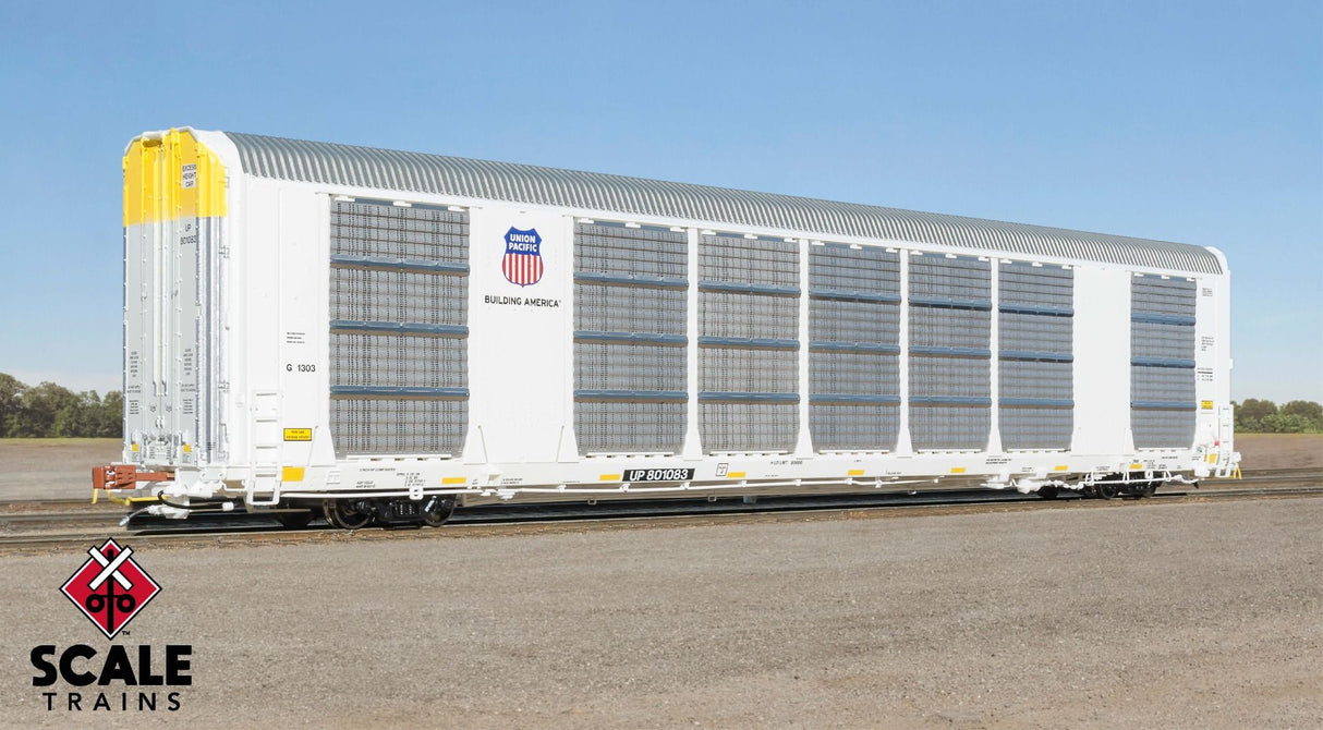 Rivet Counter HO Scale Gunderson Multi-Max Autorack, Union Pacific/White/Building America/UP / 801094 /