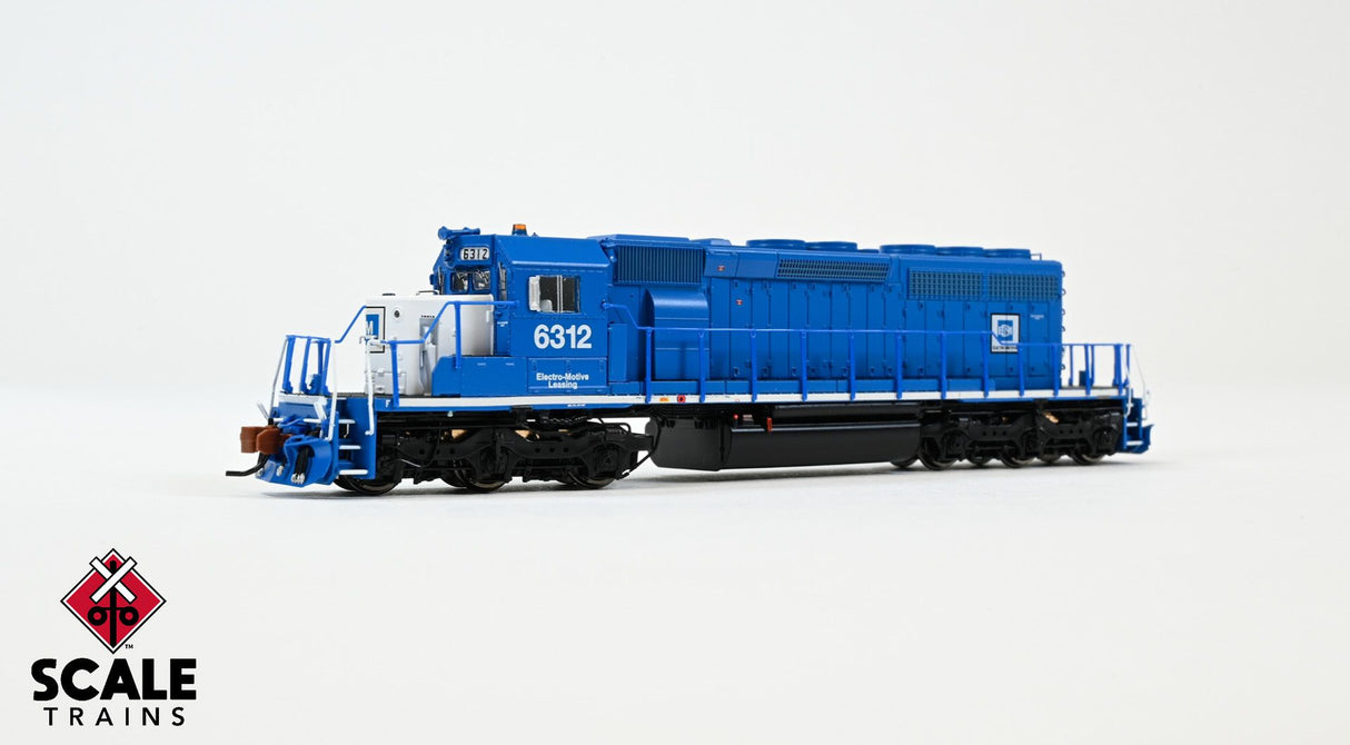 Rivet Counter N Scale EMD SD40-2, EMD Lease/Blue & White / 6347 / DCC & Sound Equipped