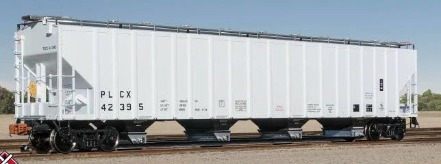 Rivet Counter HO Scale Pullman-Standard 5820 Covered Hopper, Pullman Leasing/PLCX/White / 42450 /