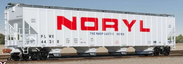 Rivet Counter HO Scale Pullman-Standard 5820 Covered Hopper, Noryl/PLWX/White/Large Red Lettering / 44323 /