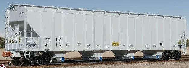 Rivet Counter HO Scale Pullman-Standard 5820 Covered Hopper, GE Rail Services/PTLX/Dark Gray/Patched / 41092 /
