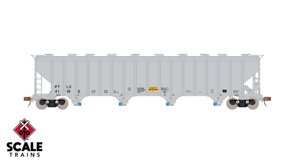 Rivet Counter HO Scale Pullman-Standard 5820 Covered Hopper, GE Rail Services/PTLX/Dark Gray / 41182 /